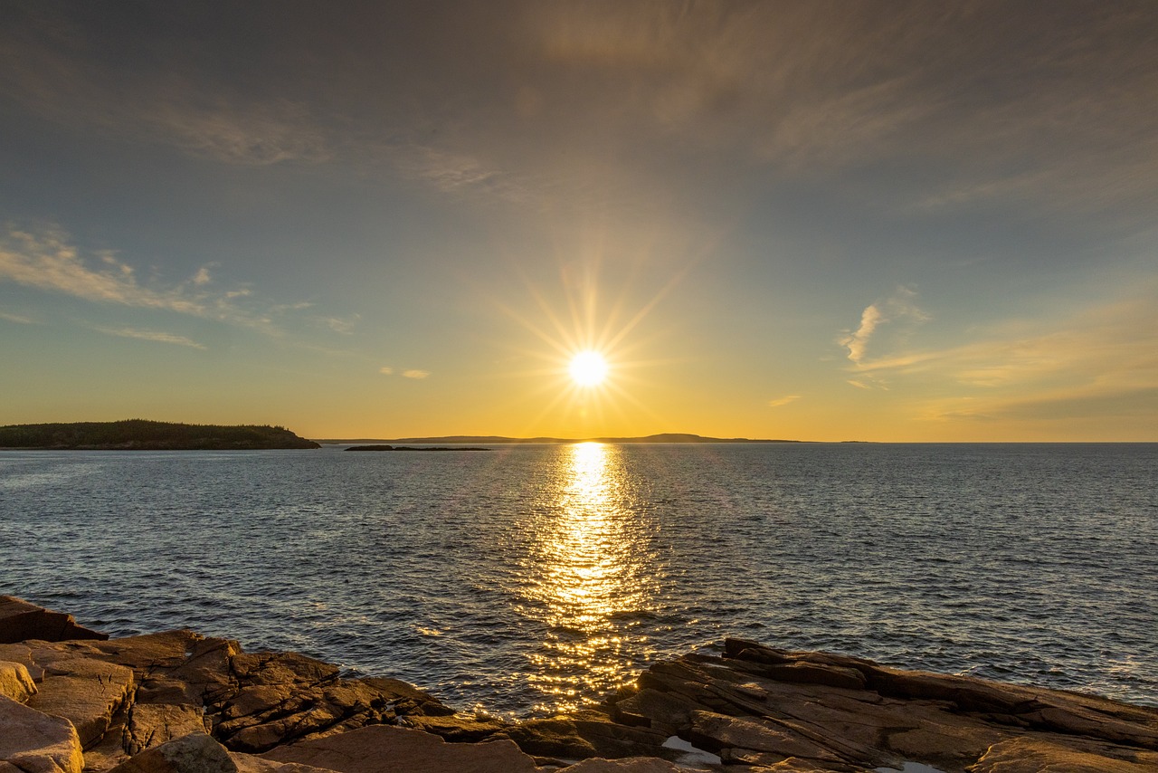 sunrise in a harbor photo